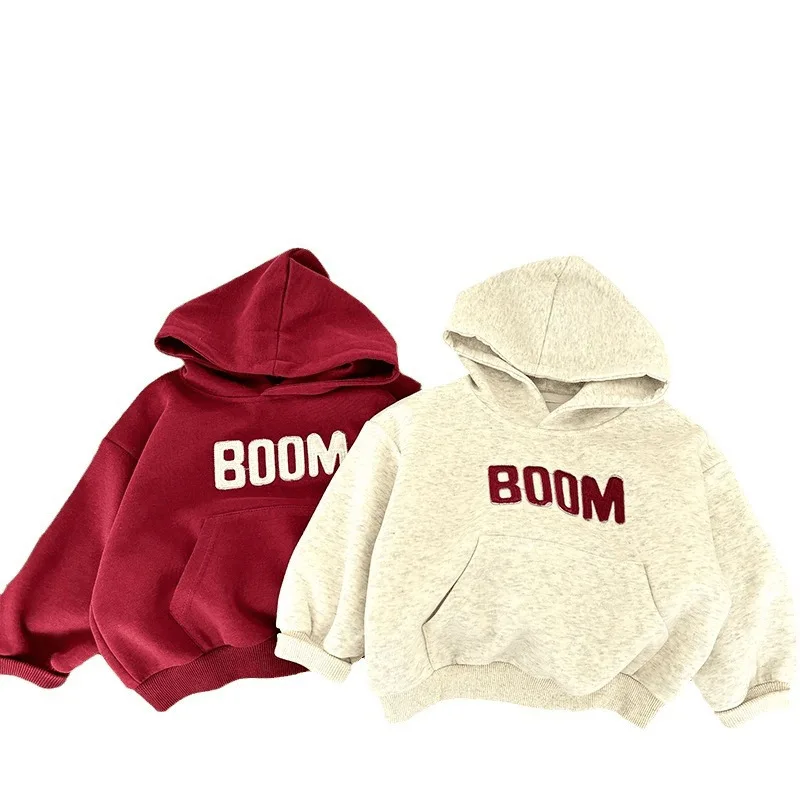 Sudadera infantil capucha algodón – Estampado letras primavera - imagen 5
