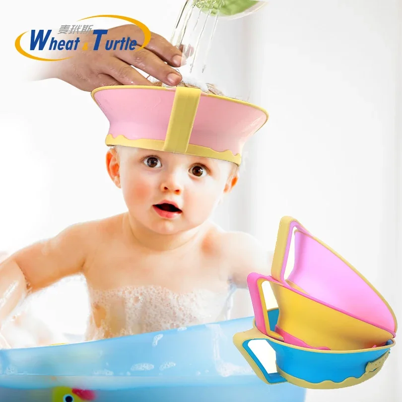 Gorro de ducha impermeable con visera para bebé ajustable protege ojos - imagen 3