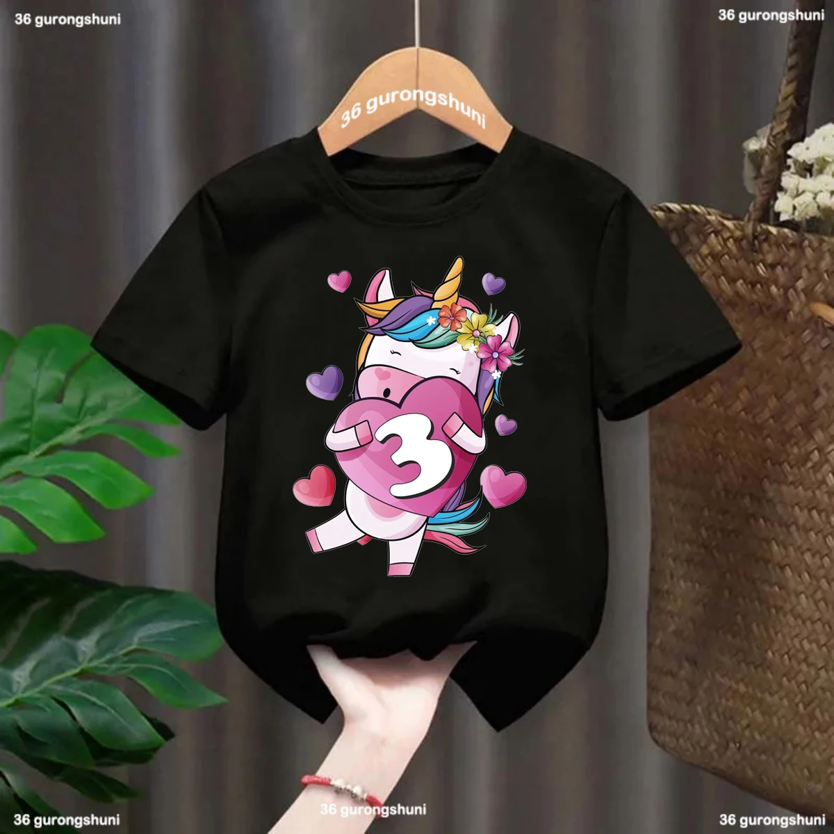 Camiseta unicornio para niña – Regalo cumpleaños perfecto - imagen 3
