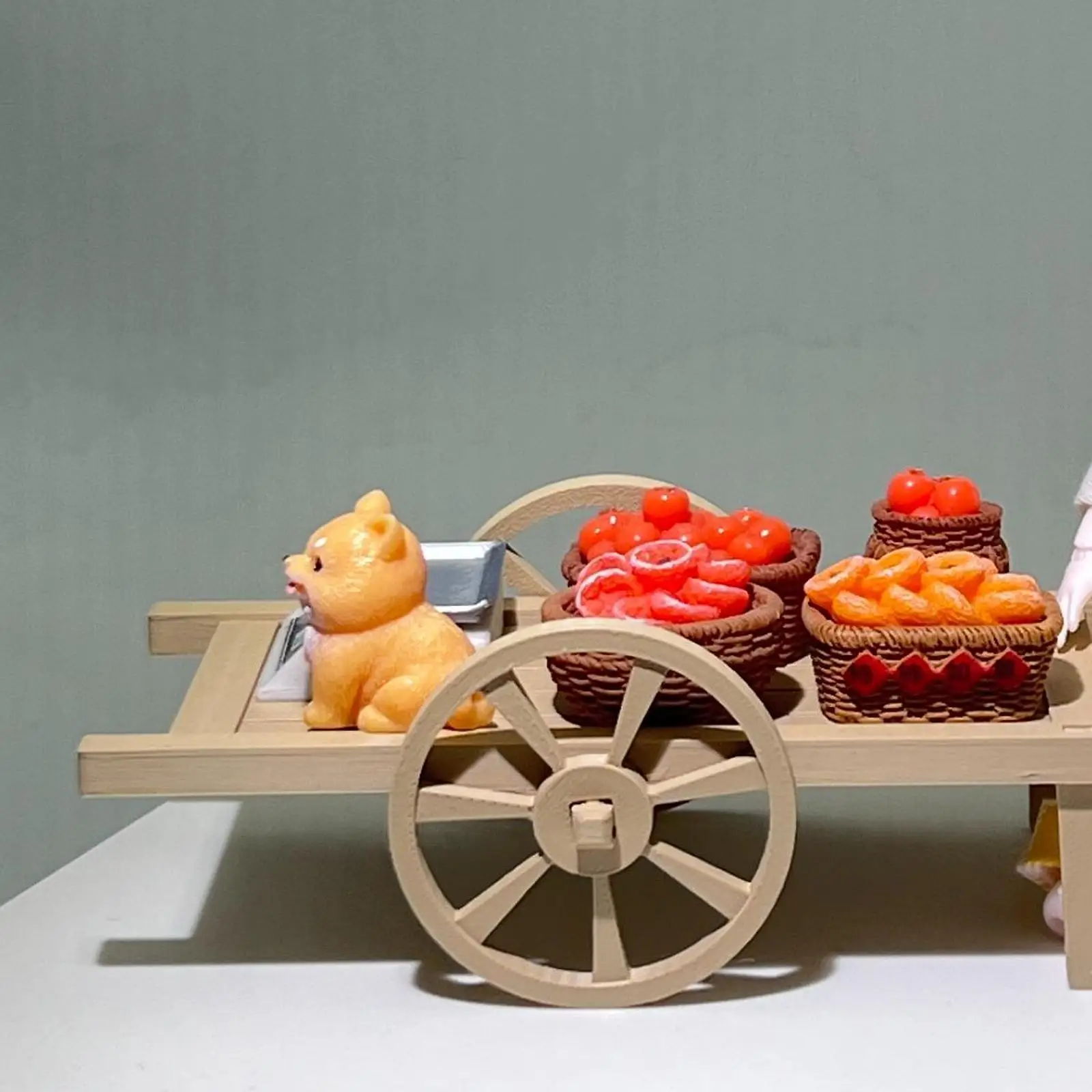 Carrito de verduras de juguete de plástico para casitas de muñecas - imagen 3