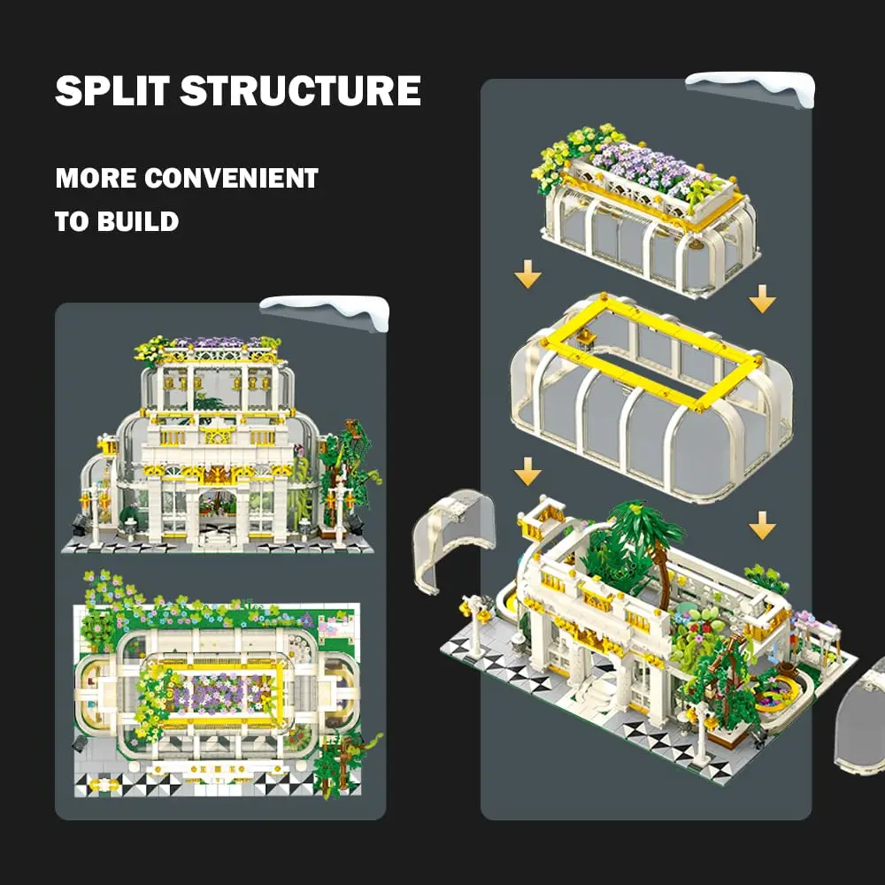 Bloques de construcción de ciudad con luz y jardín para niños - imagen 2