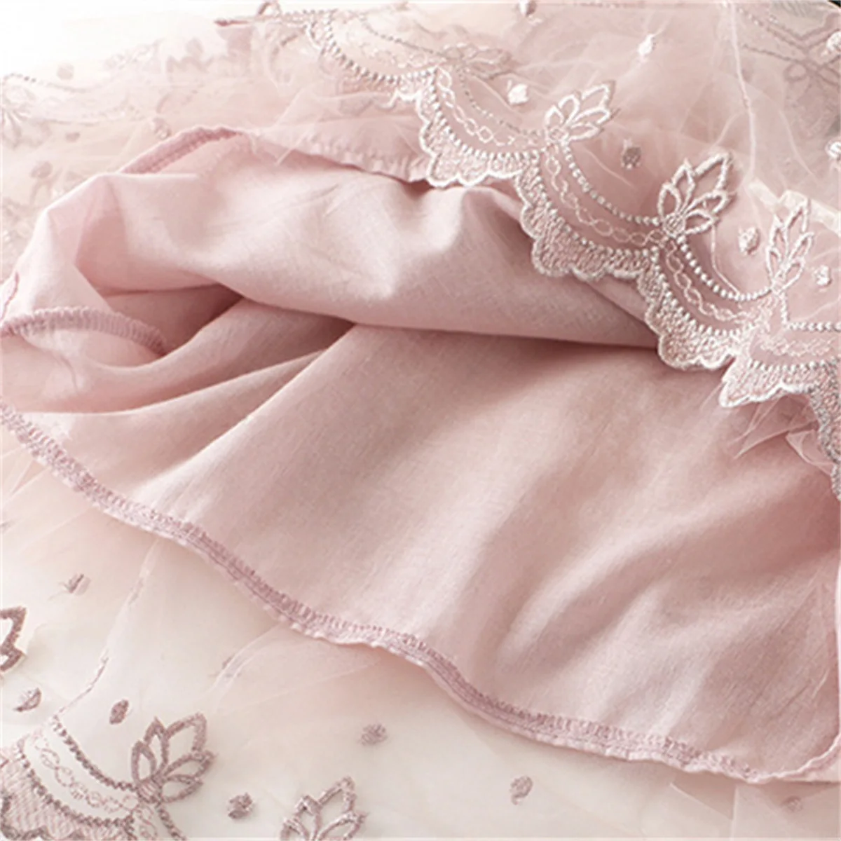 Vestido floral de verano para niña con tutú de encaje y volantes - imagen 3