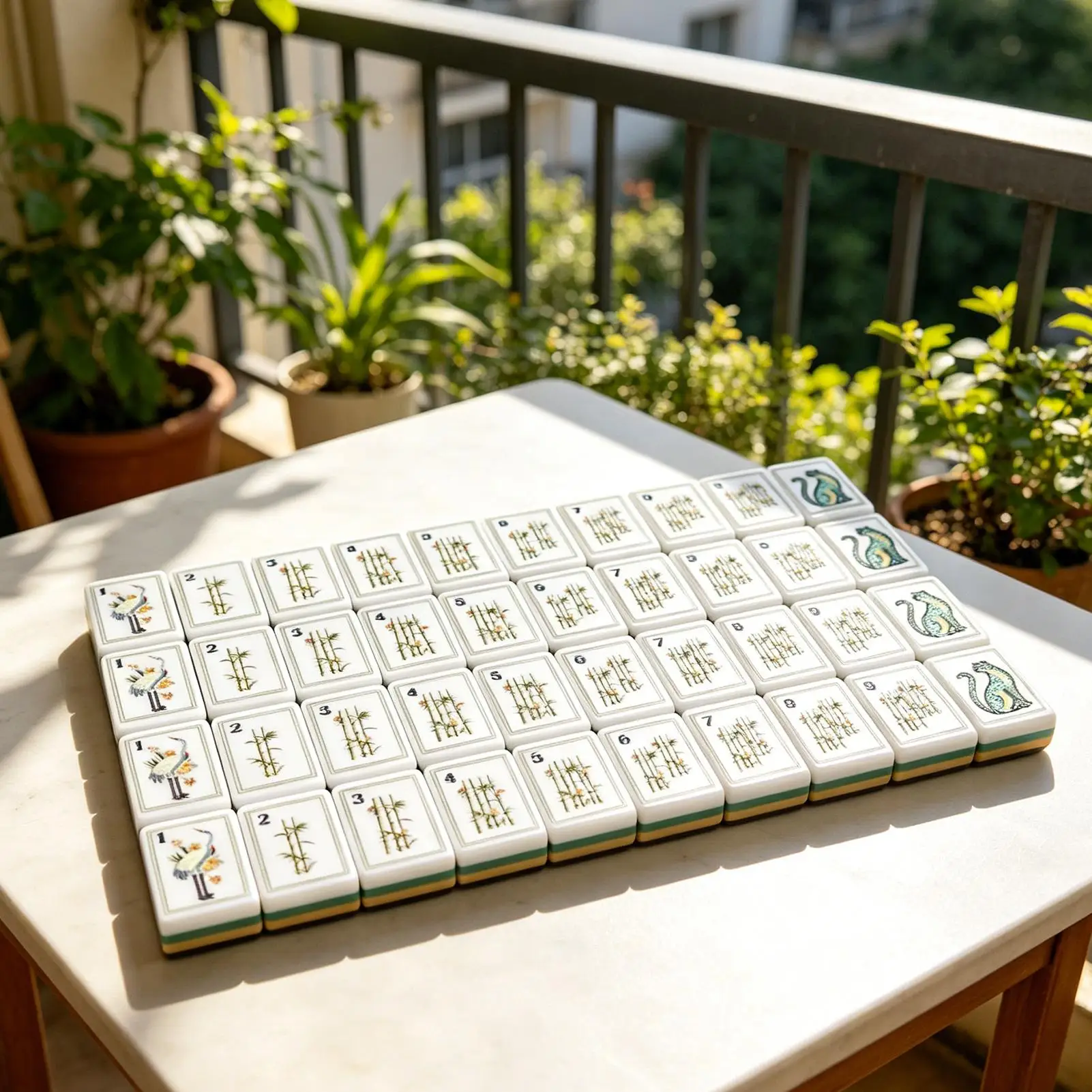 Juego de mahjong de acrílico grabado con dados para familia - imagen 4
