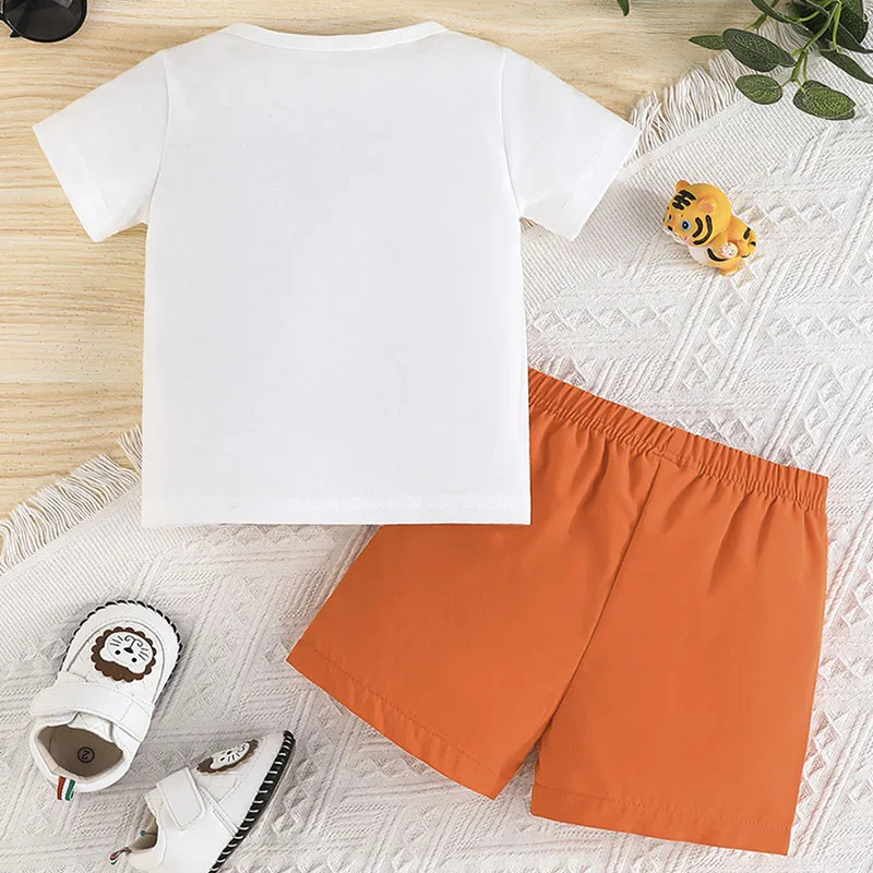 Conjunto verano para niño con camiseta estampada y pantalón corto - imagen 5