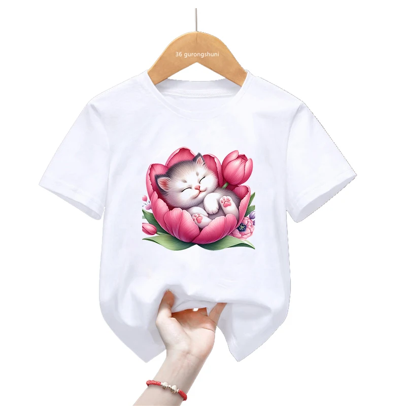 Camiseta infantil con animales del zoo para niño y niña