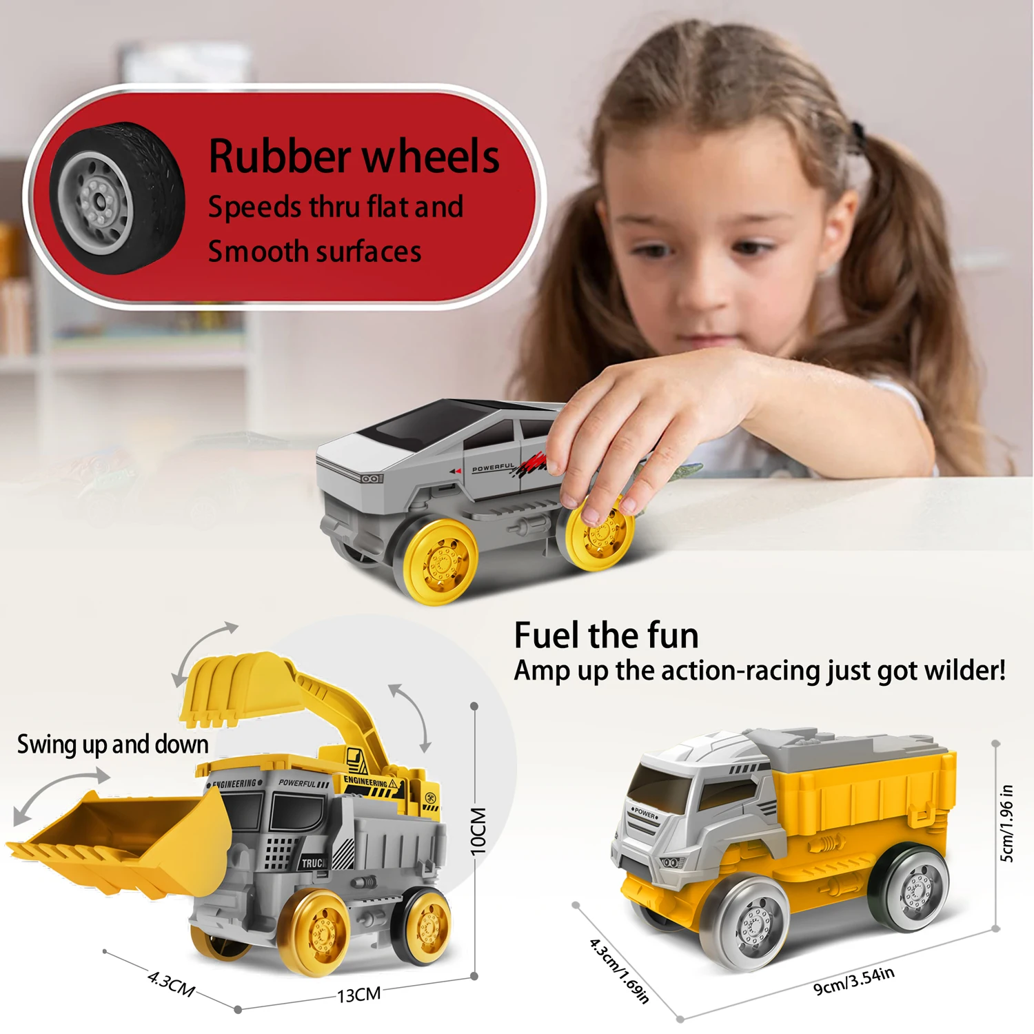 Pista eléctrica para niños de ingeniería: vía con coche y tren - imagen 5