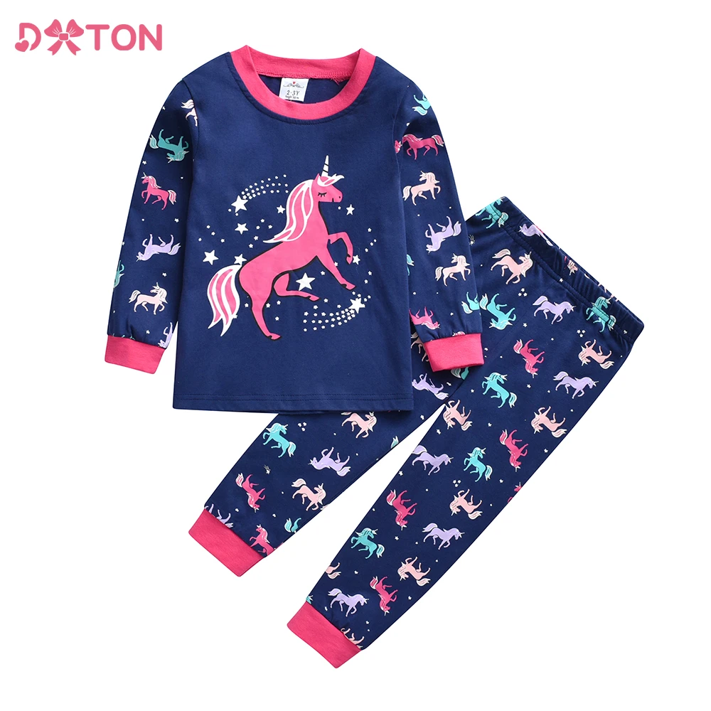 DXTON Pijama unicornio de niño: top y pantalón