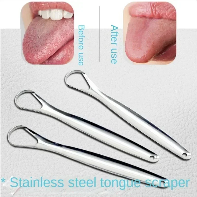 Limpiador de lengua de acero inoxidable para halito fresco - imagen 3