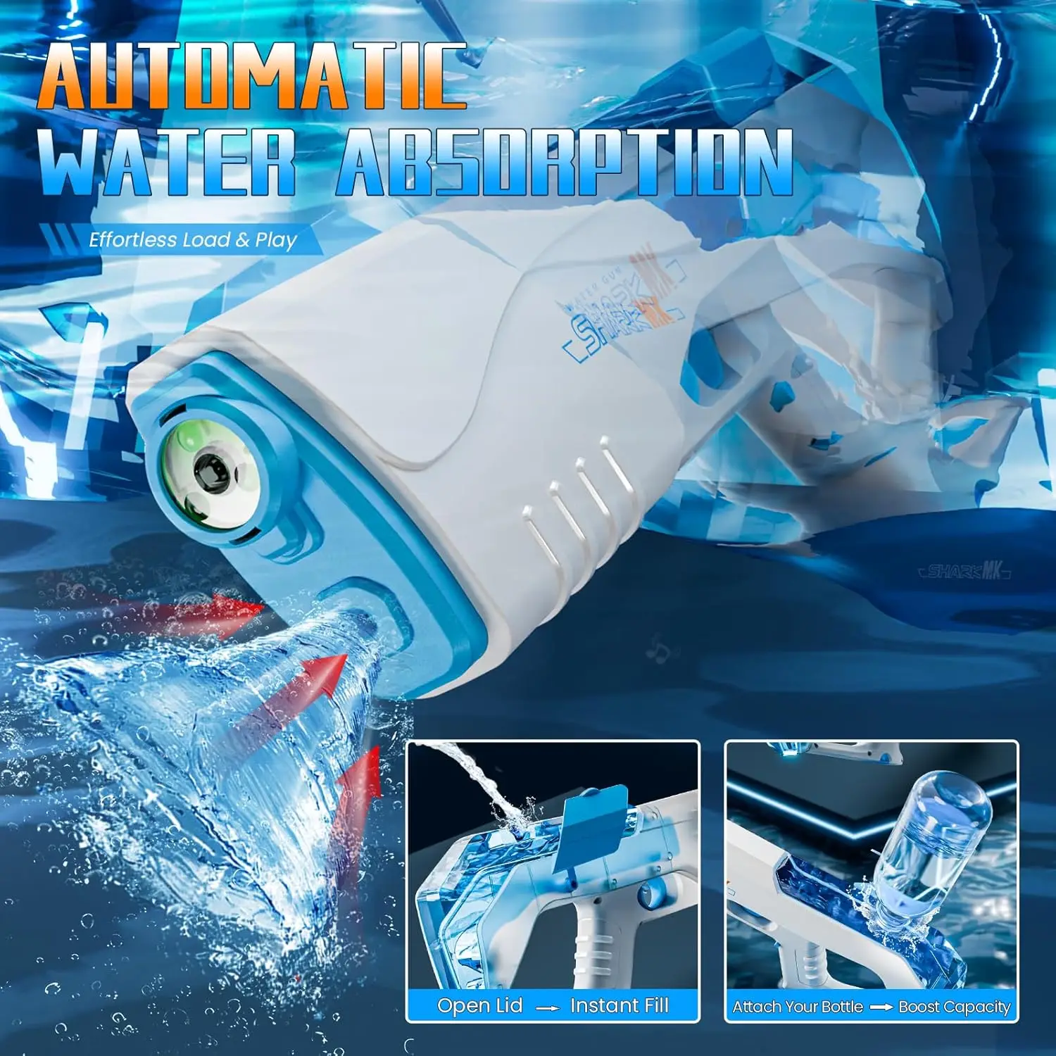 Pistola de agua recargable automática para niños y adultos - imagen 3