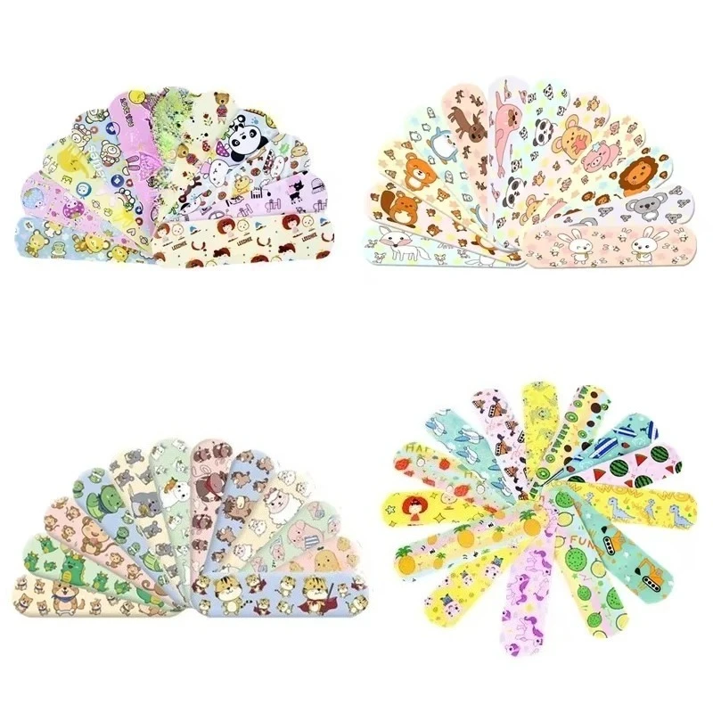 Tiras adhesivas redondas con dibujos infantiles