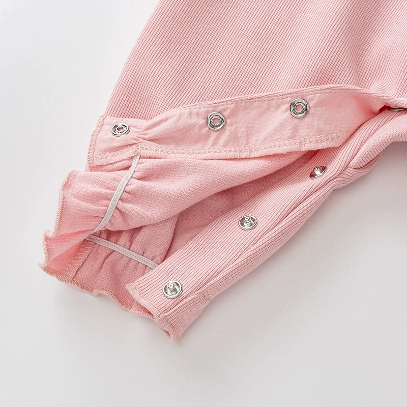 Conjunto de pelele con lazo y cuello de muñeca para niña entretiempo - imagen 2