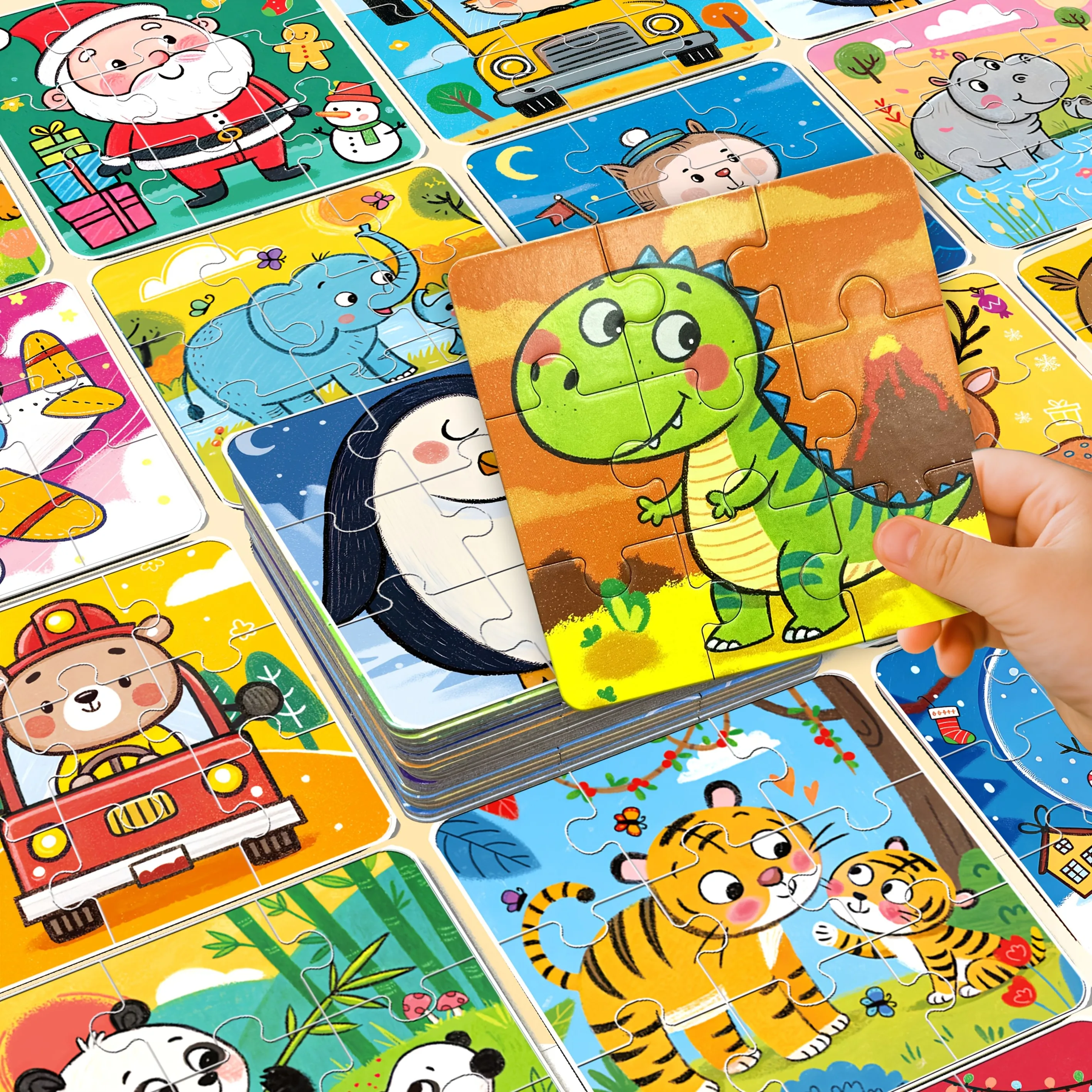 Rompecabezas de Animales de Granja para Niños Pequeños, 9 Piezas