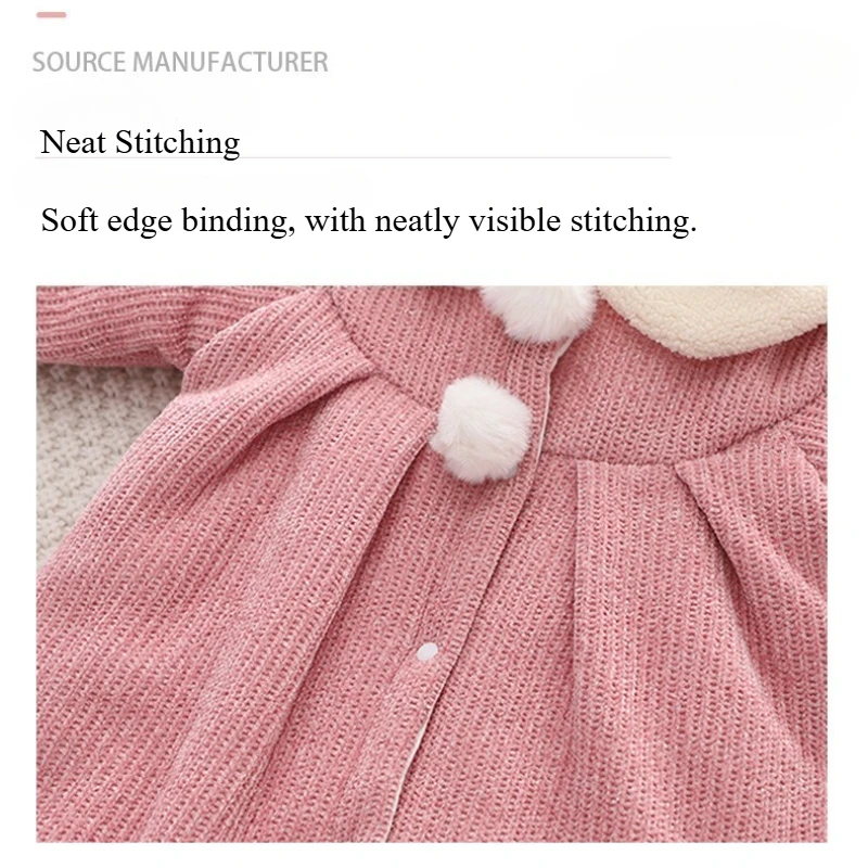 Pelele de chenilla con cuello polar para recién nacido - imagen 3