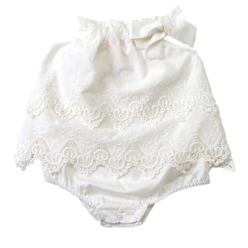 Pelele de encaje con tutú para bebé niña de algodón suave - imagen 4