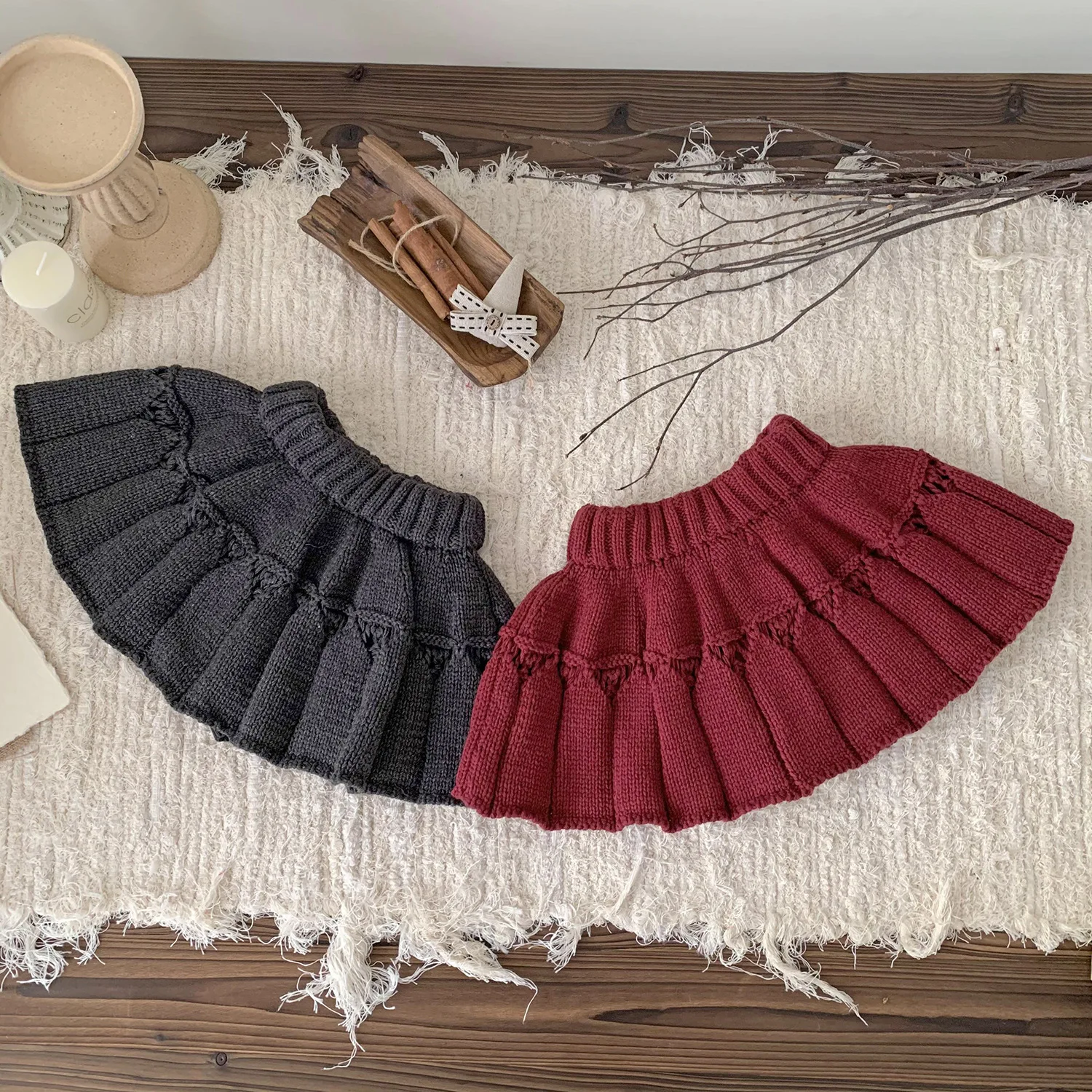 Falda de punto plisada para niña pequeña – Estilo primavera - imagen 4