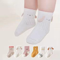 Calcetines para recién nacidos de algodón suave con dibujos