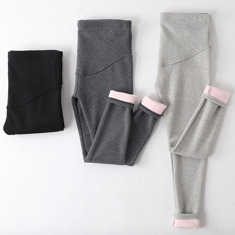Pantalones de embarazo de terciopelo talla grande otoño invierno - imagen 3