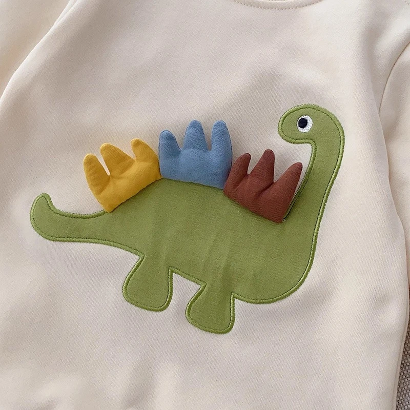 Pelele de manga larga para bebé recién nacido – Dinosaurio bonito - imagen 2