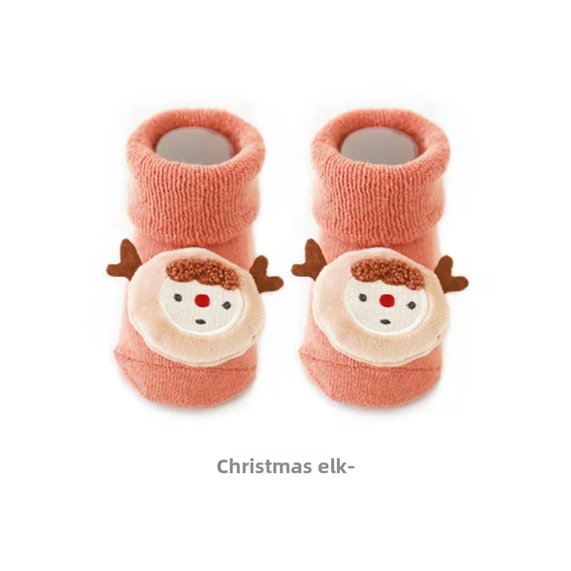 Calcetines antideslizantes de felpa para bebé - Invierno con dibujos - imagen 3