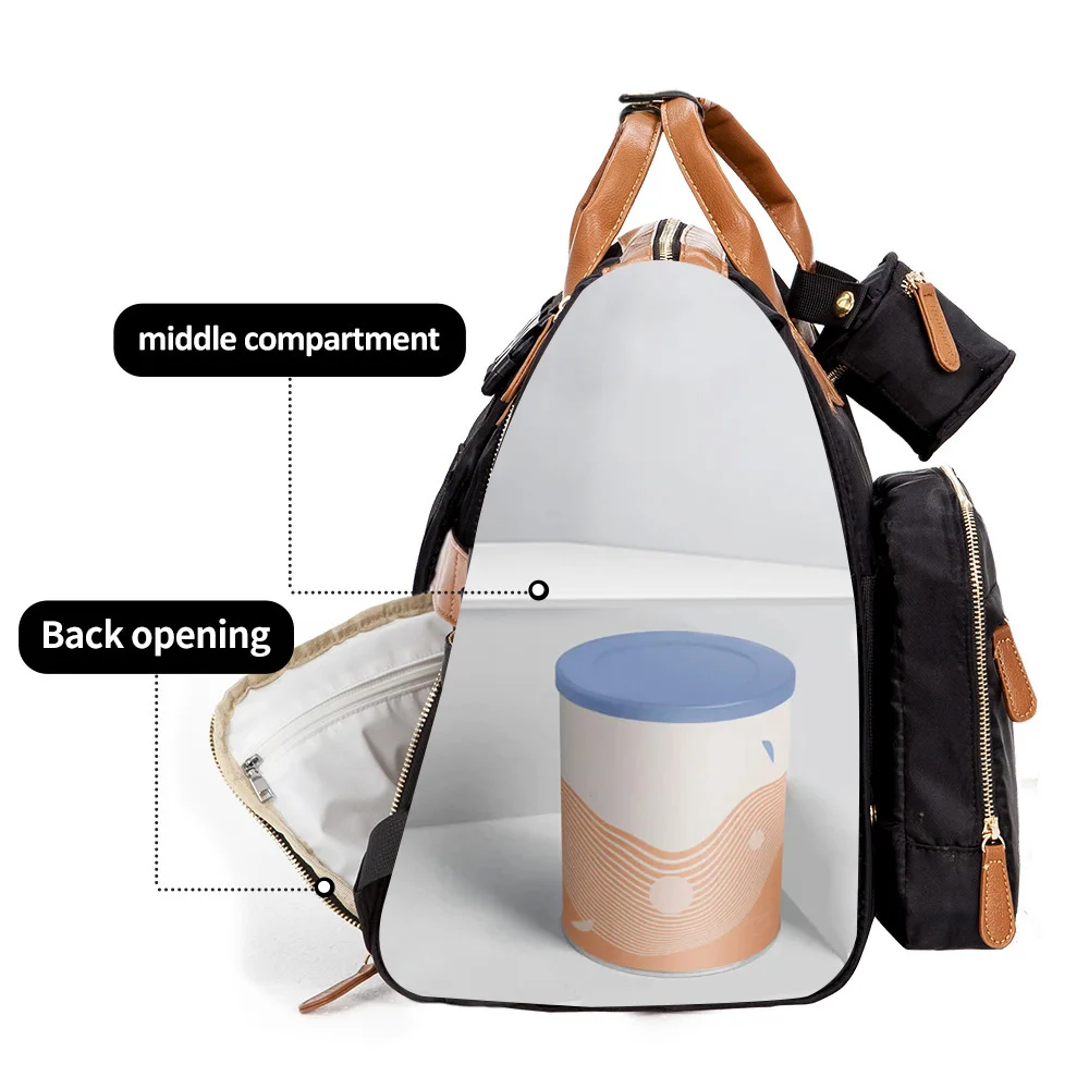 Mochila maternal impermeable para cochecito – Gran capacidad con bolsa húmeda - imagen 4