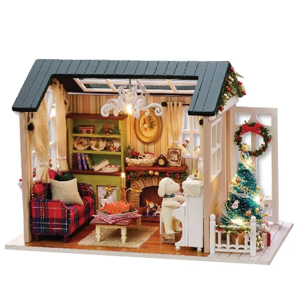 Kit de muebles para casa de muñecas en miniatura de montaje vacacional - imagen 3