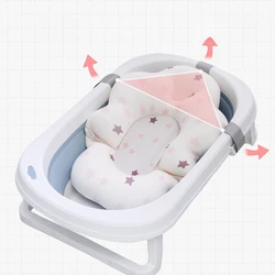 Asiento de baño para bebé con dibujos animados y hamaca ajustable