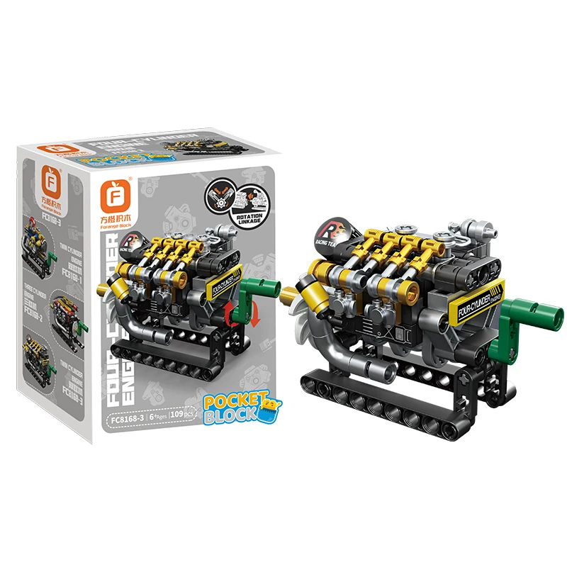 Bloques de construcción motor coche DIY para niños - imagen 3