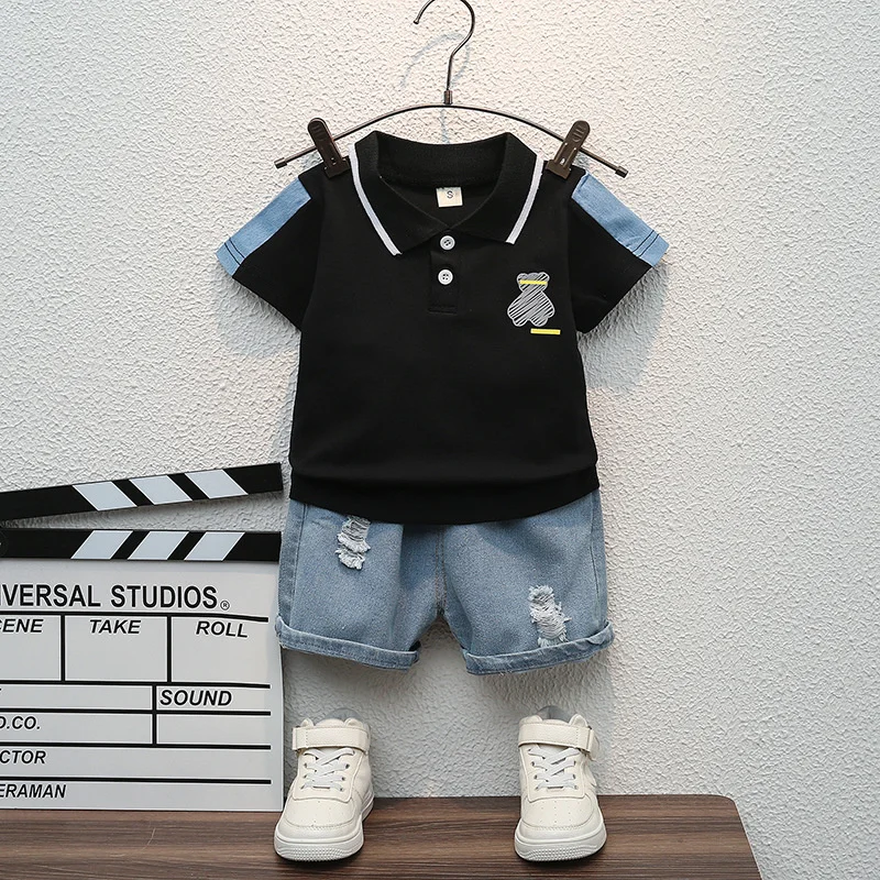 Conjunto verano bebé: camiseta y short de algodón suave