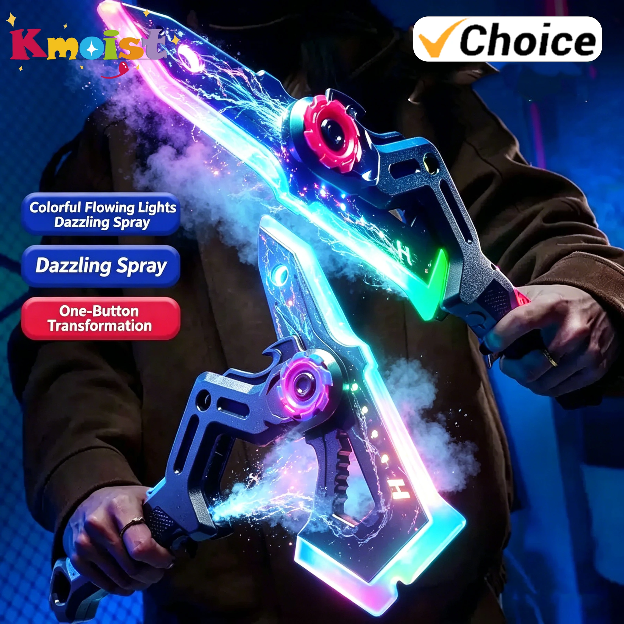 Espada LED de cosplay con hacha luminosa para juegos y fiestas - imagen 4