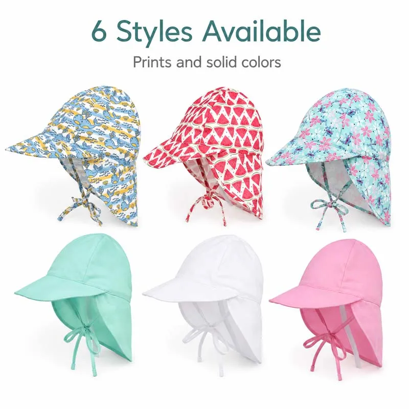 Sombrero verano bebé dibujos animados secado rápido protección cuello - imagen 5