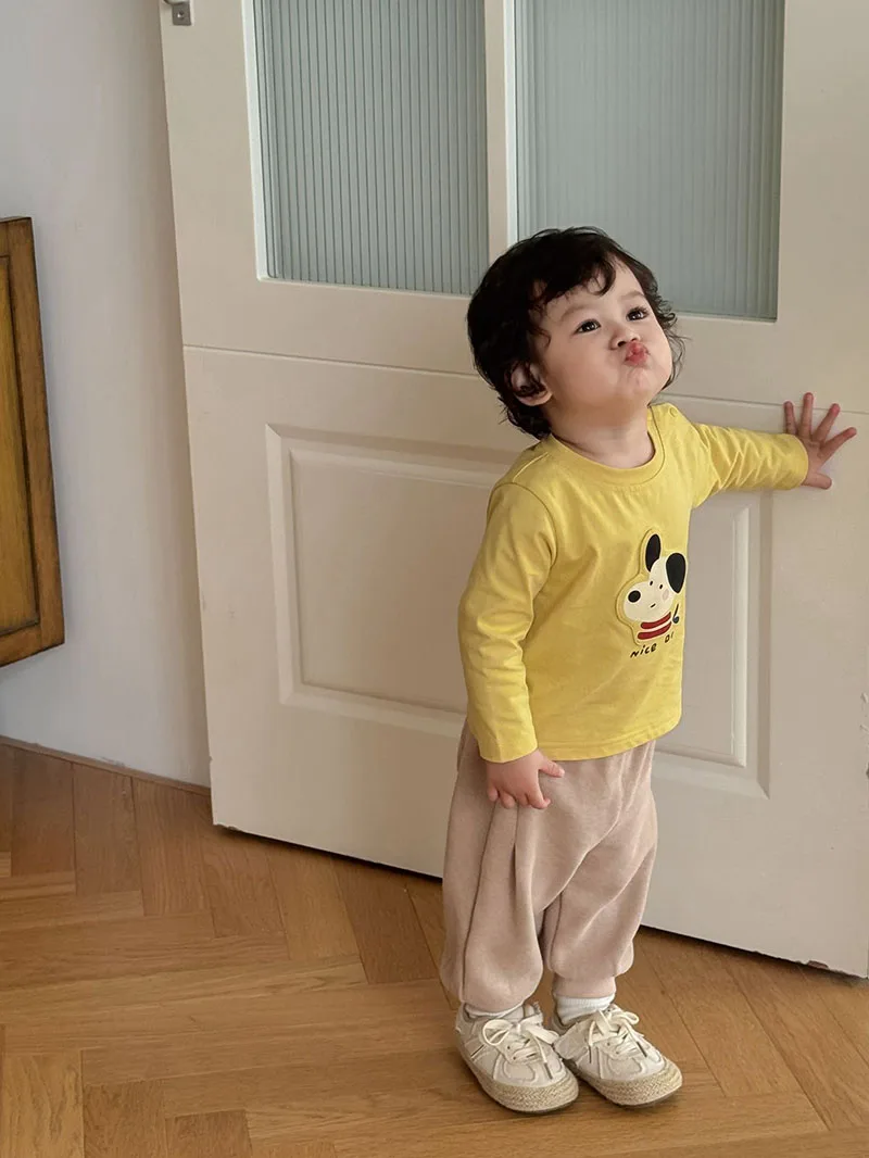 MILANCEL camiseta otoño niño y niña perros osos estilo coreano - imagen 5