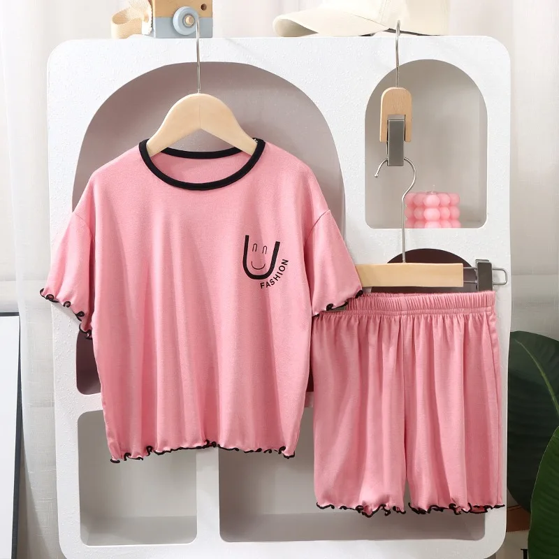 Pijama infantil de algodón suave – Color liso primavera - imagen 3