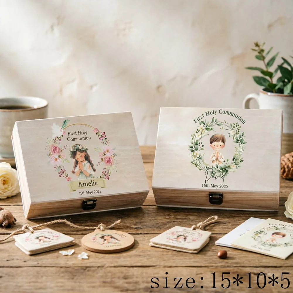 Caja de recuerdos personalizada para Primera Comunión y Confirmación - imagen 2