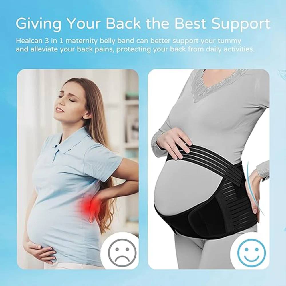 Faja de embarazo ajustable de soporte para el vientre, cintura