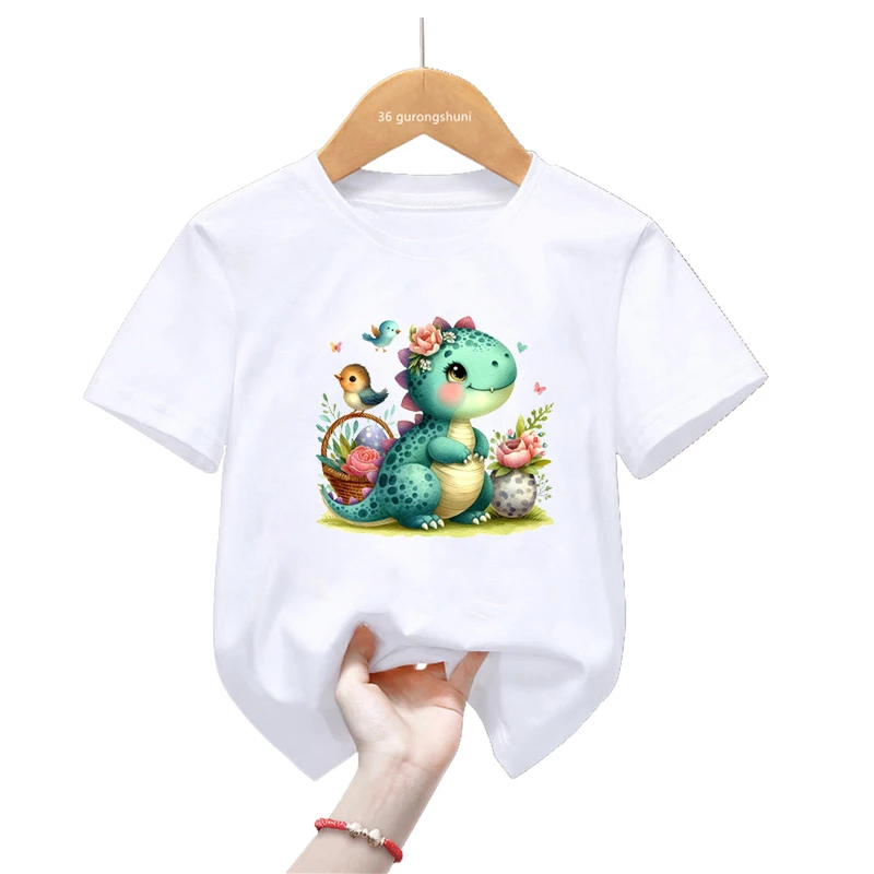 Camiseta dinosaurio infantil con globos - Regalo de cumpleaños - imagen 5