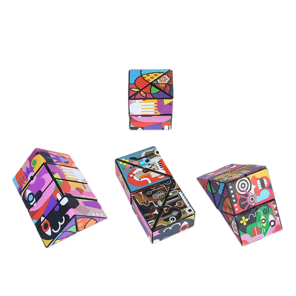 Cubo mágico antiestrés magnético para niños, rompecabezas infinito - imagen 3