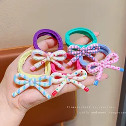 Diademas con lazo para niñas en color caramelo, elástico cómodo