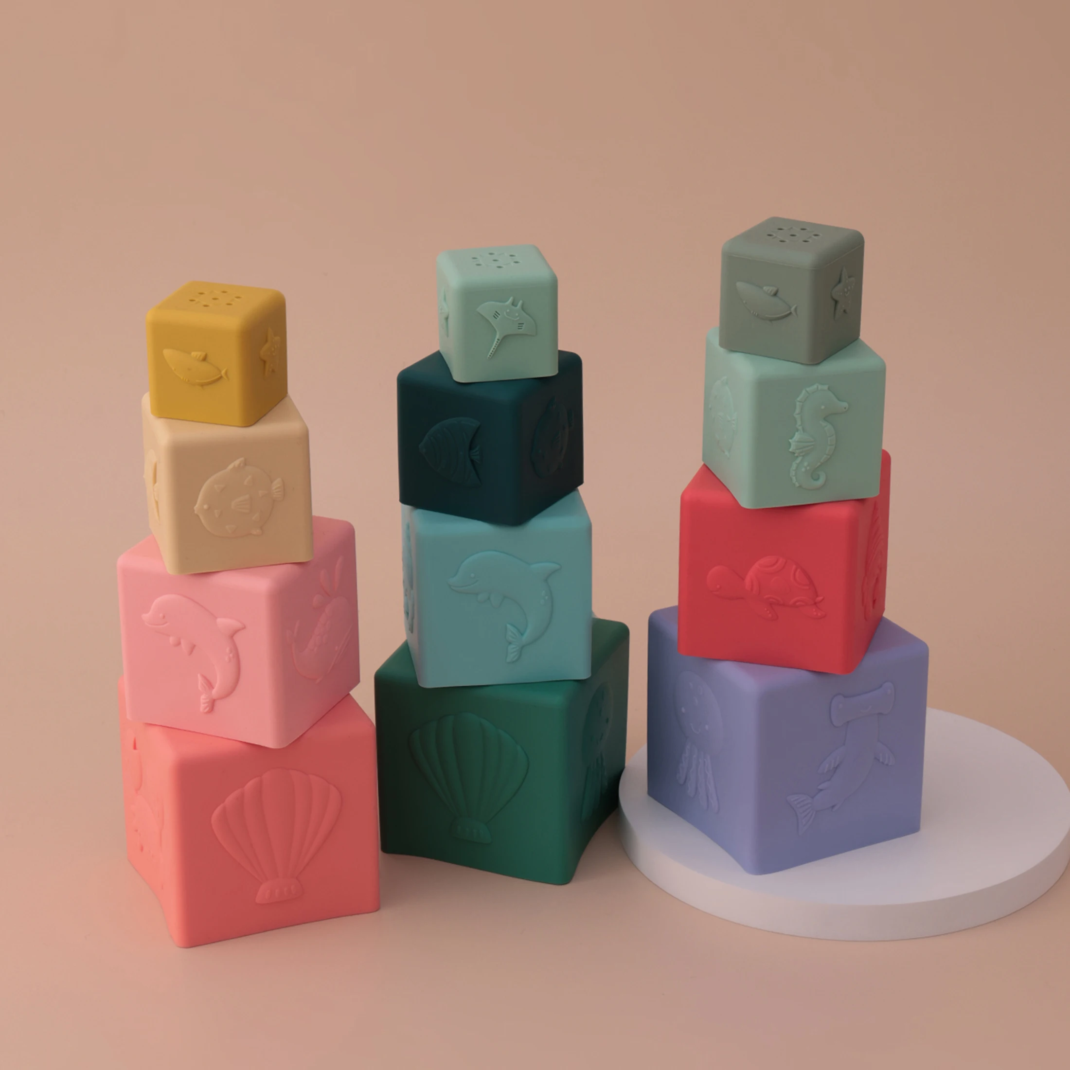 Detalle del diseño de silicona para juego sensorial