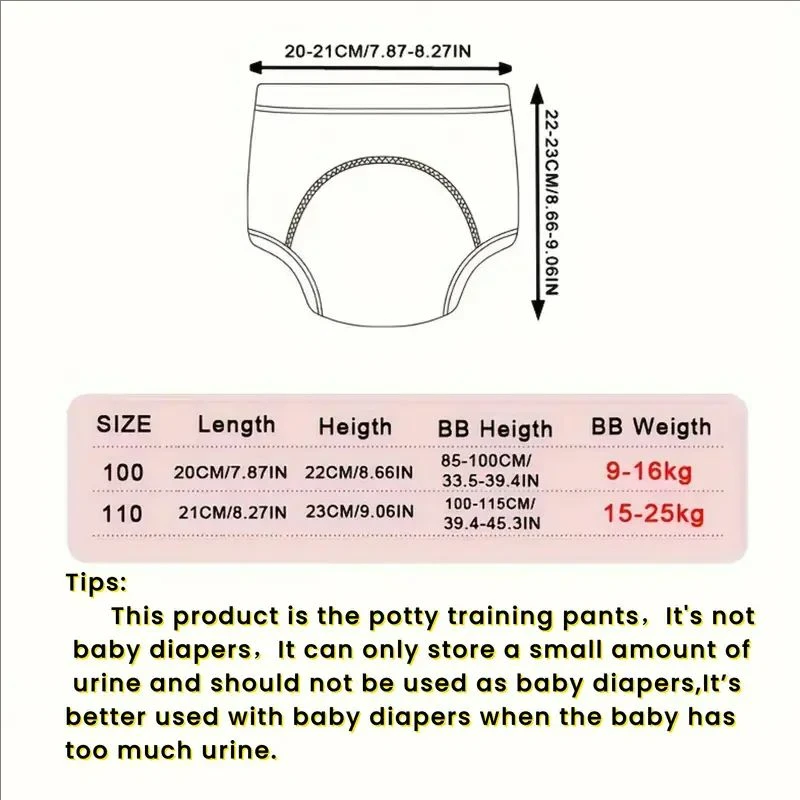Pantalones de entrenamiento impermeables reutilizables para bebés - imagen 5