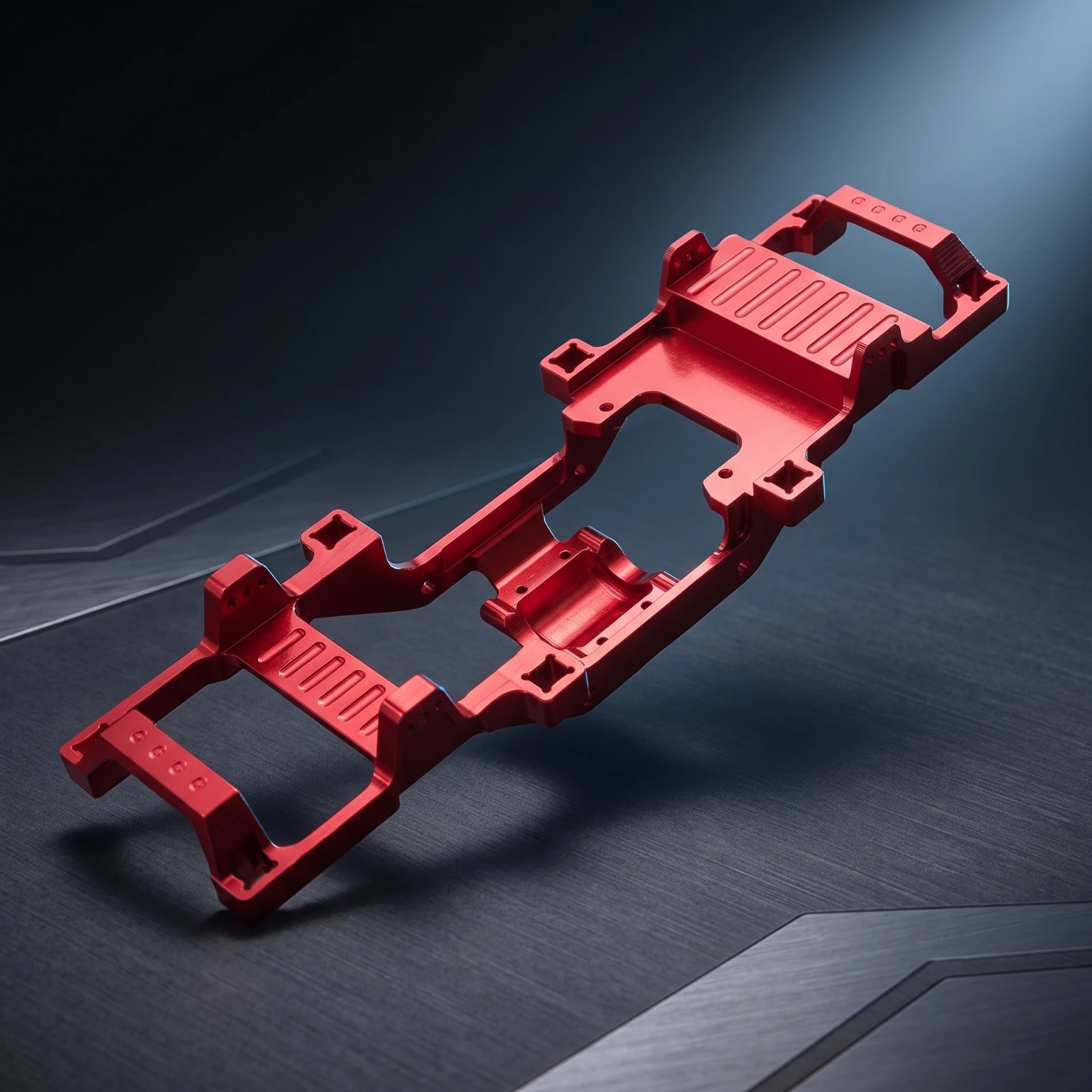 Chasis RC de aleación rígido mecanizado para construcciones a medida - imagen 3