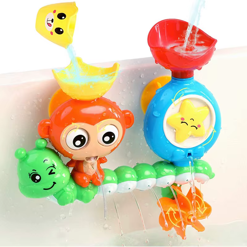 Juguete de baño mono caterpillar con ventosas