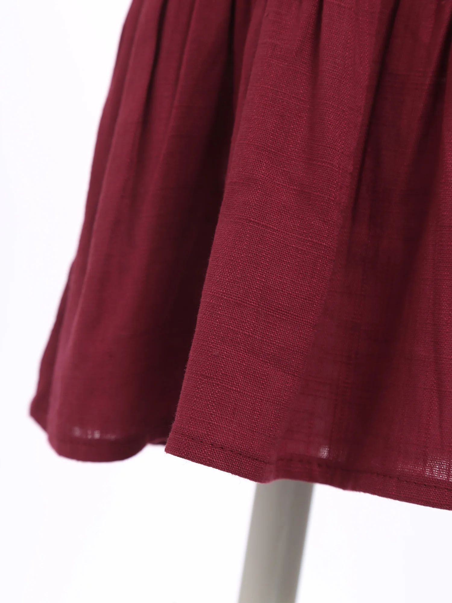 Vestido retro de lino y algodón para niña – Acampanado sin mangas - imagen 3