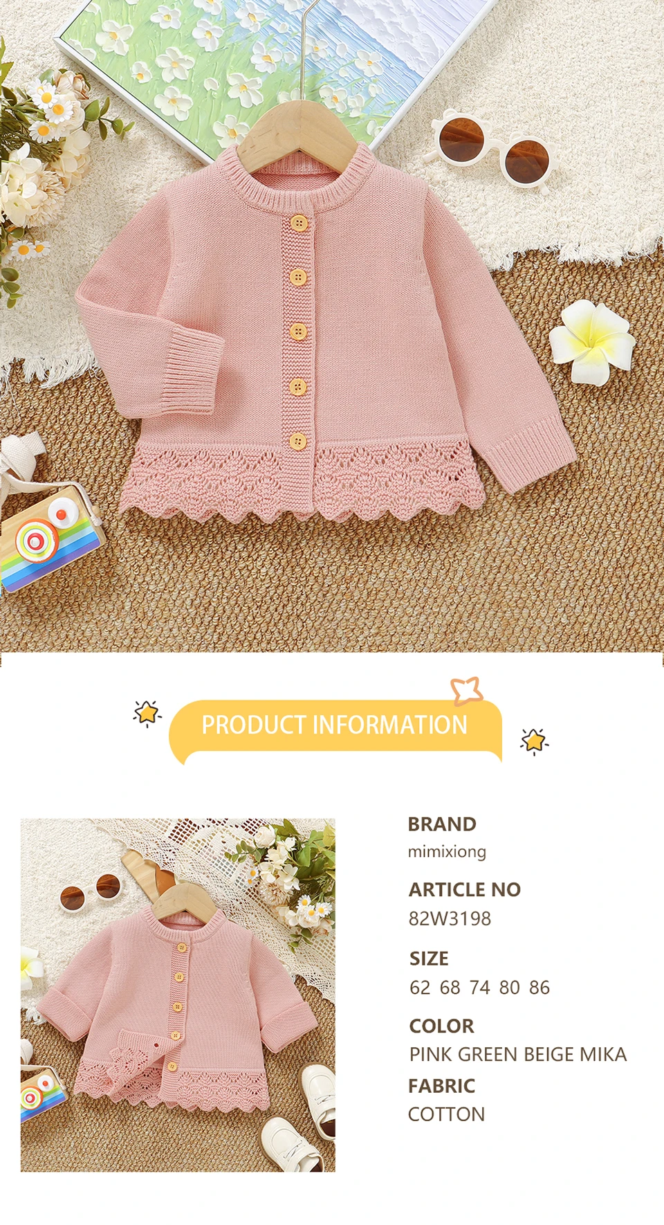 Chaquetas y suéteres de punto infantil