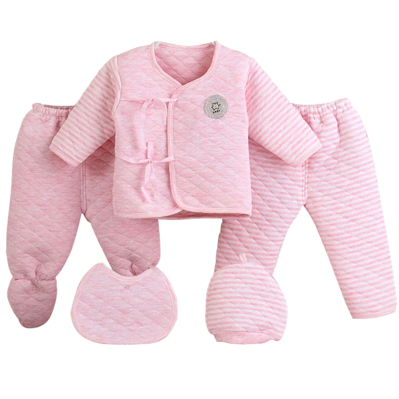 Conjunto ropa de recién nacido algodón grueso cálido para invierno