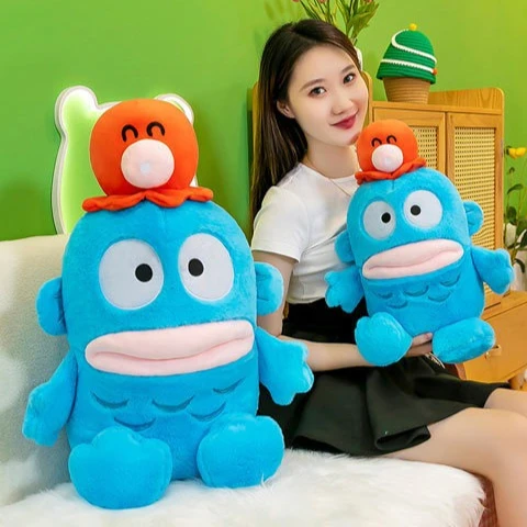 Peluche Sanrio Hangyodon grande kawaii, cojín infantil decorativo - imagen 5
