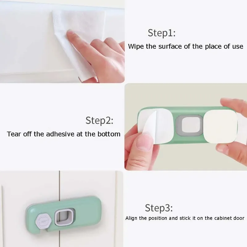 Cerradura de seguridad multifunción para bebés en puertas y cajones - imagen 2