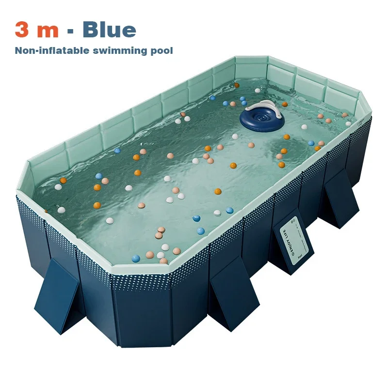 Piscina plegable grande con marco reforzado para niños y familia - imagen 4