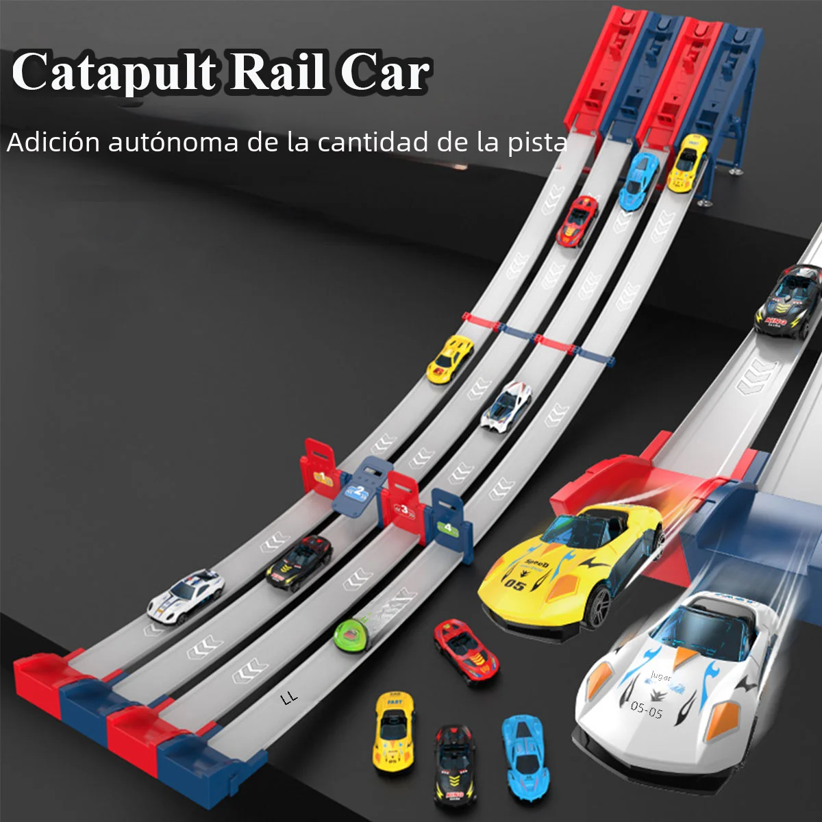 Coche de carreras de aleación para niños con pista - Juego educativo - imagen 2