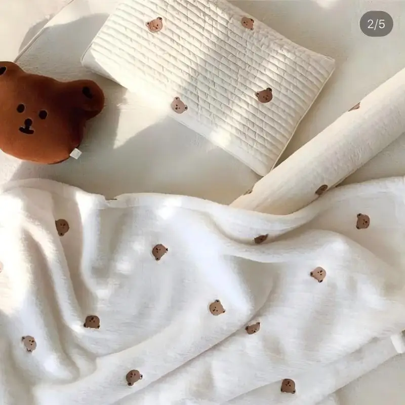 Manta de lana suave para bebé recién nacido y cochecito - imagen 2