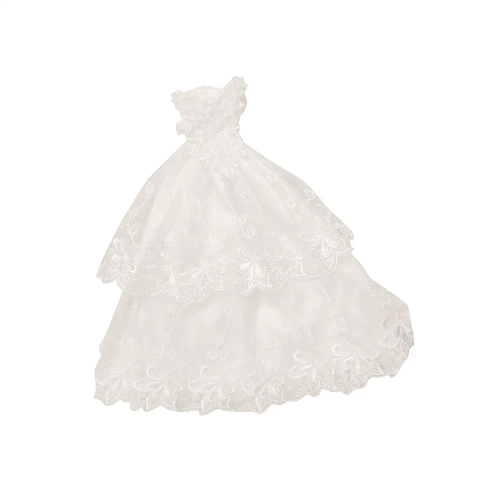 Vestido de princesa con cola para muñecas, estilo real - imagen 2
